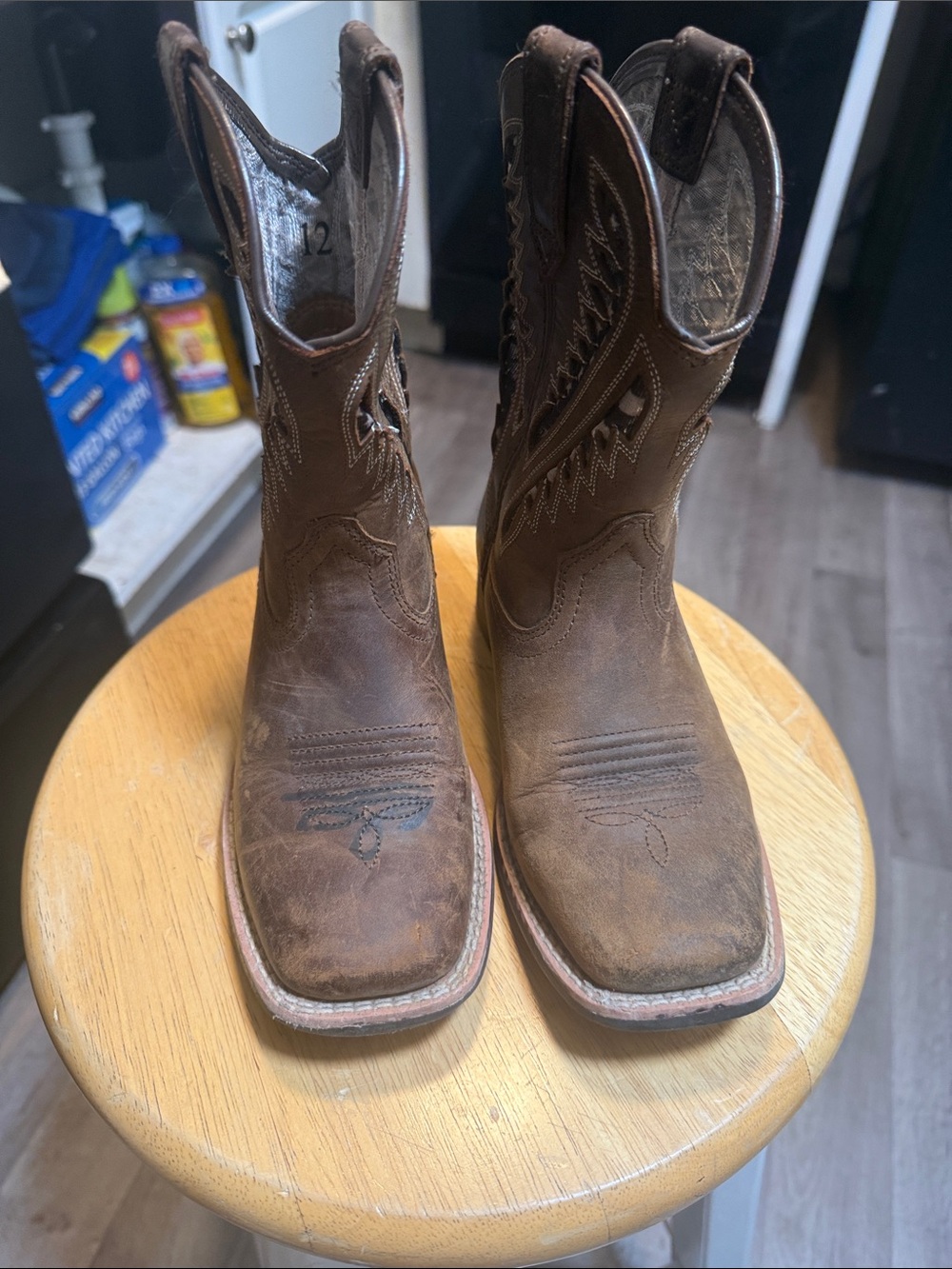 Kids Brown Western Cowboy Boots - Classic Pull-On Style